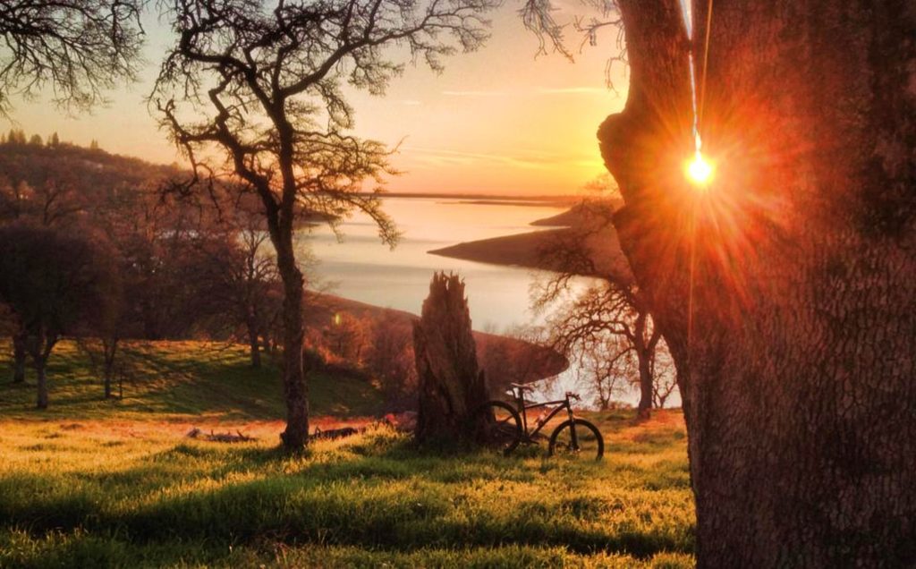 Sunset scenery from Peanut Point at Folsom Lake by Jeff Barker